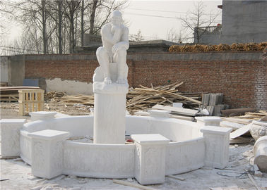 中国 別荘の庭の手によって切り分けられる白い大理石の噴水のための贅沢で装飾的な美化の石 サプライヤー
