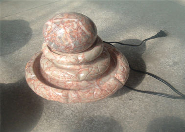 中国 居間の装飾的な美化の石造りの小さく赤い大理石の球の噴水 サプライヤー